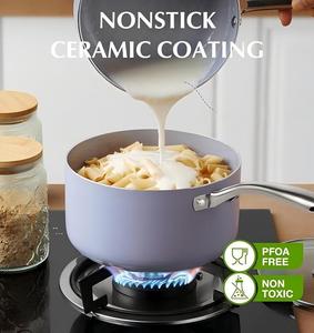 <span class=keywords><strong>Cacerola</strong></span> con Revestimiento Cerámico, Tapa y Asa de Acero Inoxidable, Apta para Cocina de Inducción, <span class=keywords><strong>Horno</strong></span> y Todo Tipo de Estufas - Product Image 3