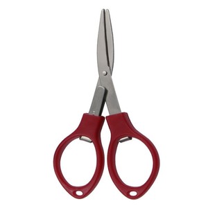 Mini Scissors Stainless Steel ABS Red Blue Portable Folding Home Office Use V Shaped Cutters - Product Image 5
