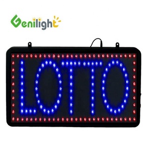 Genilight Panneau d'affichage intérieur 56*33cm super lumineux personnalisé LED LOTTO Open avec 1 an de garantie Multi Colors & Flashing - Product Image 1