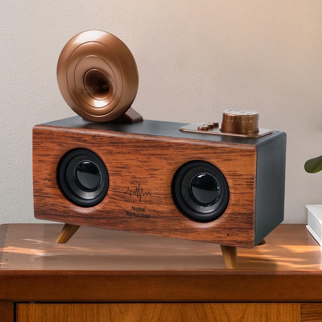 Universal Wireless Speaker Classical Horn Style 10W Super Bass 3D Surround Sound Subwoofer