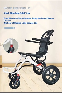 Chariot de voyage moderne léger fauteuil roulant manuel pliable pour les personnes âgées - Product Image 6