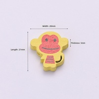 Nouveaux jouets éducatifs créatifs pour enfants, accessoires DIY en bois perforé, forme rectangulaire, motif singe coloré