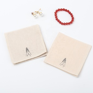 Custom Logo Printed Cotton <b>Envelope</b> Dust <b>Gift</b> Jewelry Bag Small Luxury Bracelet Necklace Jewelry <b>Envelope</b> Pouch - Product Image 4