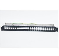 Obral Besar Panel Patch Kosong Cat6 1U 19 Inci STP 24 Port Panel Patch RJ45 Cat6