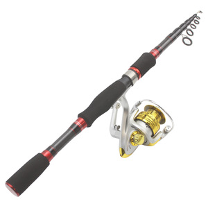 Ensemble de cannes à pêche Searcher Lure, 47 cm, rétractables, en fibre de carbone, avec moulinet et accessoires pour la pêche en plein air - Product Image 5
