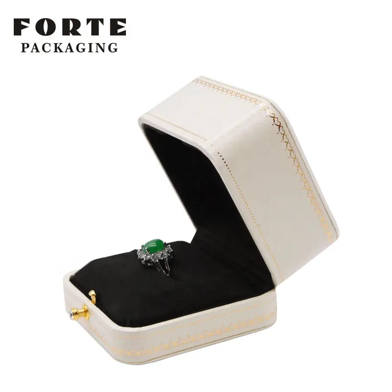 FORTE custom logo printed plastic ring jewelry boxes inserts