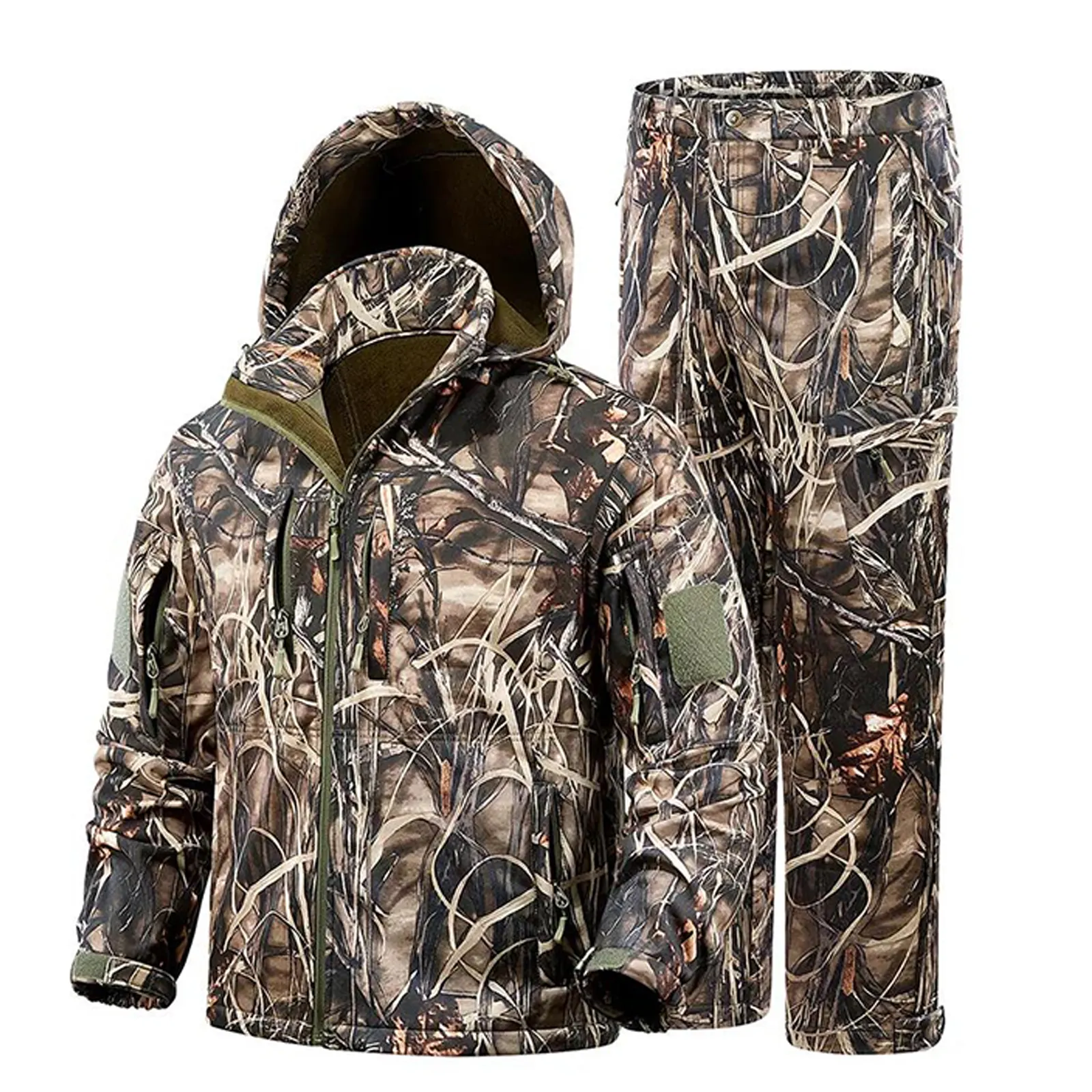 Hunting Clothes for Men Silent Water Resistant Hunting Duck Deer Hunting Jacket and Pants
