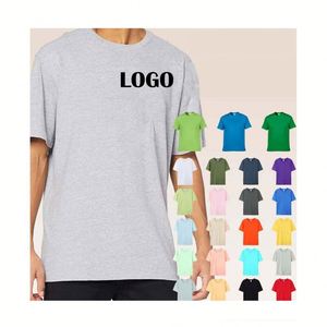 Design Custom Brand 100% Cotton T-Shirts Men's & Unisex Oversized Fit Solid Colors 180 Gsm Bulk Blank Tall 180 Gsm Unisex - Product Image 1