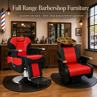 Vente directe d'usine : Ensemble de mobilier de salon de beauté, fauteuil de barbier et fauteuil de lavage pour salon de coiffure, équipement de salon, design ergonomique