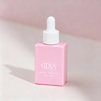 Sérum pour le visage rectangulaire givré de luxe de qualité supérieure personnalisé 15ml 30ml 50ml bouteilles vides d'huile essentielle de cheveux compte-gouttes en verre avec bouchon doré