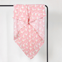 Couverture en coton mousseline pour nouveau-nés, motif lapin multifonctionnel, 120x120cm
