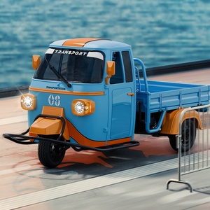 SJY-SG-1008 1/10 Tricycle utilitaire miniature RC à 3 roues en métal, camion de livraison électrique réaliste, modèle de voiture de livraison - Product Image 3