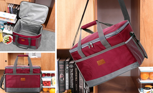 Boîte à lunch portable en aluminium imperméable, sac isotherme à cordon, grand sac isotherme pour pique-nique - Product Image 6