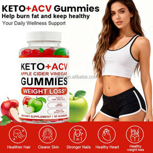 減量ハートサポート健康な髪の皮の爪60ガムビタミン栄養補助食品KETO + ACVアップルサイダービネガーガム - Product Image 2