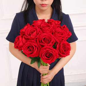 زهور الورد المخملية الاصطناعية - شلال الورد لعيد الحب، حفلات الزفاف وديكور المنزل، ورود صناعية لخلفيات التصوير - Product Image 4