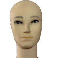 Tête de mannequin homme en PVC, modèle réaliste pour l'affichage de perruques, barbes, chapeaux, lunettes de soleil et bijoux pour hommes en magasins de détail
