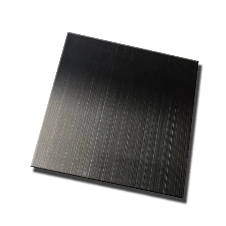مصنع 201 304 0.8mm 1.0mm مصقول أسود ملون مصعد صفائح الفولاذ المقاوم للصدأ