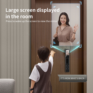 Serrure de porte intelligente QL-S555 entièrement automatique Tech avec interphone vidéo 3D Face ID Wifi RFID carte clé <span class=keywords><strong>Code</strong></span> caméra d'empreintes digitales pour la maison - Product Image 6