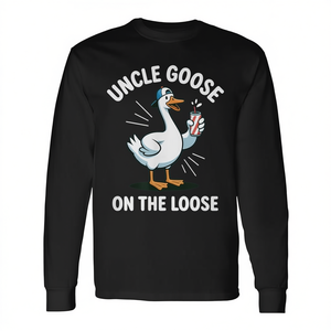 Maglietta a maniche lunghe Uncle Goose On The Loose, maglietta coordinata per la famiglia con meme - Product Image 2