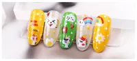 Autocollants pour ongles à motif d'animaux mignons, autocollants pour manucure 3D, autocollants pour ongles à fleurs