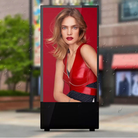Afficheur numérique portable LCD tactile 55 pouces pour extérieur, animation haute luminosité 1500 nits, système d'exploitation Android, SDK graphique pour centre commercial