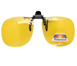 <span class=keywords><strong>Occhiali</strong></span> da Guida con <span class=keywords><strong>Clip</strong></span>-On Girevole, Lenti Polarizzate Gialle per Visione Notturna, Protezione UV400, Montatura in Metallo - Product Image 4