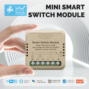 Módulo de Interruptor Inteligente WiFi LangYeao 16A Tuya, 1 Canal, 2 Vías, Monitoreo de Energía, Compatible con Alexa y Google Home, Tamaño <span class=keywords><strong>Mini</strong></span> - Product Image 1