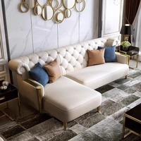 Geshang Ensemble de canapés sectionnels en tissu personnalisable de style moderne américain pour meubles de salon Simple Light Luxury