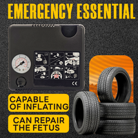 Kit de réparation de pneus d'urgence imperméable à réparation rapide - Compresseur d'air 12V et scellant avec garantie de 2 ans pour les pneus crevés de voiture