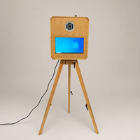 Nouvelle conception de cabine photo portable tout-en-un en bois avec compartiment d'imprimante intégré pour les événements de location de fêtes de mariage