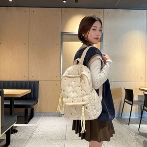 Cute Bow Girl's Junior High College Student <b>Backpack</b> Female Soft Quilting Lightweight Travel for Women - Product Image 3