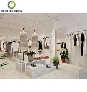 Factory Custom Showroom Interior Design Retail Women <b>Clothing</b> Store Furniture with Garment Display Cabinet Shelves Shop Showcase - Product Image 5