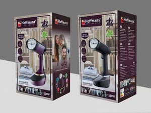 Fer à vapeur portable de luxe Hoffmans, design violet et noir, 1500W, vapeur puissante et continue, anti-rides, appareil ménager pour la maison et les voyages - Product Image 4