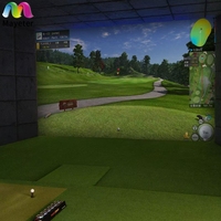 Simulador de Golf Virtual Profesional Mayeter con Proyección Interactiva, Más de 100 Estadios para Parques Deportivos Interiores