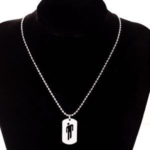Q2 in acciaio inox cartone animato figura titanio Billie <span class=keywords><strong>Eilish</strong></span> testa storta piccolo uomo ciondolo collana per gli uomini delle donne - Product Image 5