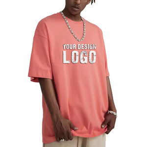 Outdoor Casual Solid Color Half Sleeve Plus Size Men's T <b>Shirt</b> Customized Logo 260g Drop Shoulder Oversized Mens T <b>Shirts</b> - Product Image 1