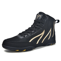 Bottes de boxe et chaussures de lutte professionnelles Coexistence pour hommes avec empeigne en mesh et semelle extérieure en caoutchouc