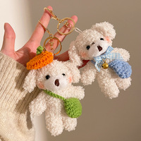 Llavero de peluche creativo con forma de oso de peluche, accesorio para bolso, diseño de dibujos animados
