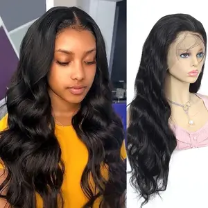 Virgin non remy indian hair lace frontal wig with different texture silky straight indian remi hair