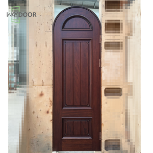 Pannello in legno massello con superficie in stile antico francese con porta esterna interna in legno di mogano in legno ad arco in rovere porte interne - Product Image 4