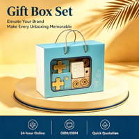Boîte cadeau en bois pour enfants, écologique, recyclable, réutilisable, imprimée sur mesure, avec poignée en corde de papier, quatre couleurs