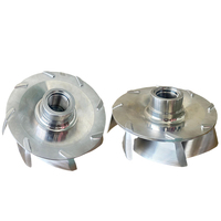 Impeller de nettoyeur à vide en acier inoxydable forgé, usinage CNC personnalisé, conception professionnelle, gris, fonderie