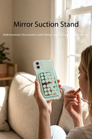 Leyi vente en gros téléphone ventouse Ins Design support pour téléphone avec miroir ventouse téléphone ventouse pour plusieurs scénarios téléphone aspiration