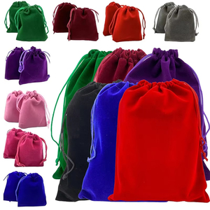 Promotional Custom Logo Velvet Drawstring Bag Cloth <b>Gift</b> Storage Velvet Jewelry Pouch for Jewelry Wedding Party Candy Velvet Bag - Product Image 2