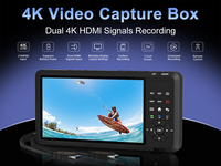 URay 2 canales 4K HDMI Video Recorder Tarjeta de captura Convertir video HDMI a MP4 Grabación para endoscopio 4K60 Tarjeta de captura de video