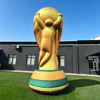 Trophée de football gonflable géant, trophée de football gonflable pour la publicité en extérieur, modèle de trophée de la Coupe du Monde gonflable, réplique