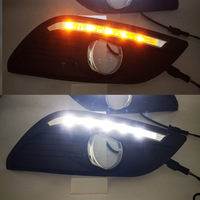 Feux de jour à LED ABS haute luminosité avec clignotants séquentiels pour Ford Focus 2009-2015 MK2 MK3