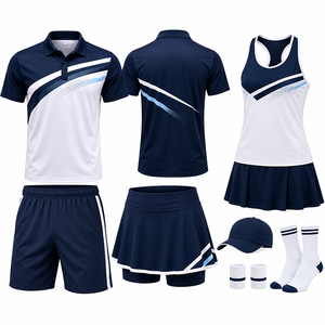 Uniforme de tennis personnalisé pour équipe adulte professionnelle avec logos, noms et numéros personnalisés, respirant, 100% polyester, qualité supérieure - Product Image 2