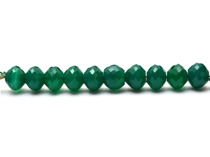 Cuentas de ónix verde de 10mm, cuentas Rondelle microfacetadas, cuentas de piedras preciosas sueltas semipreciosas de ónix verde natural calibradas para la fabricación de joyas - Product Image 2