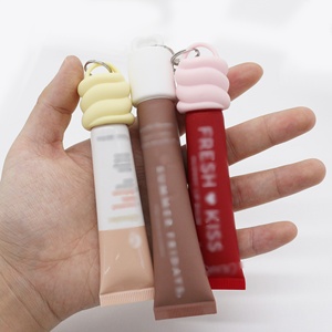 Silicone Keychain Cap Accessories Portable Durable Holder Keychain Compatible for <b>Lipgloss</b> Storage and Balm Cap - Product Image 3